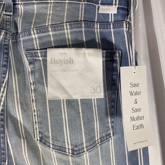 Free people by boyish Kingsley flare striped jeans - Picture 3 of 4